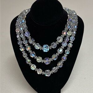 Elegant Vintage Crystal Beaded Necklace